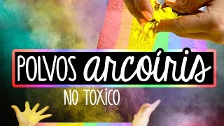 Cómo hacer polvos arcoiris caseros FÁCIL / Holi NO Toxico ✎ Craftingeek