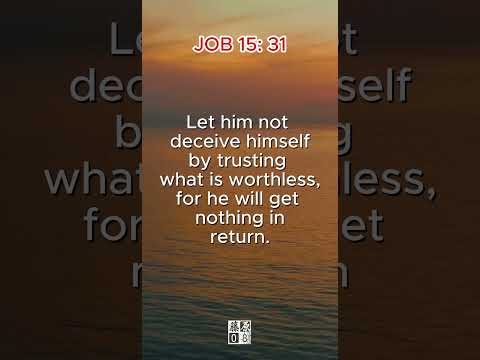 JOB 15:31 #godsword #readyourbible #bibleverse