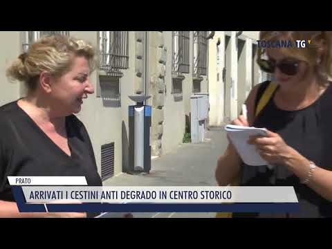 2023-08-20 PRATO - ARRIVATI I CESTINI ANTI DEGRADO IN CENTRO STORICO