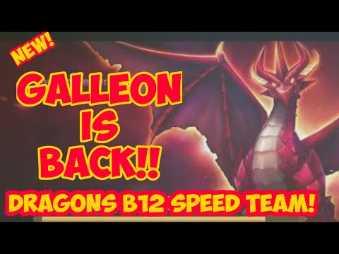 summoners war: new DB12 GALLEON- VERDE TEAM! /Latest speed team for dragons b12!!