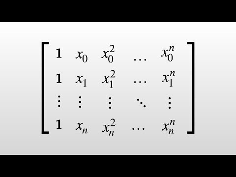 The Vandermonde Matrix and Polynomial Interpolation