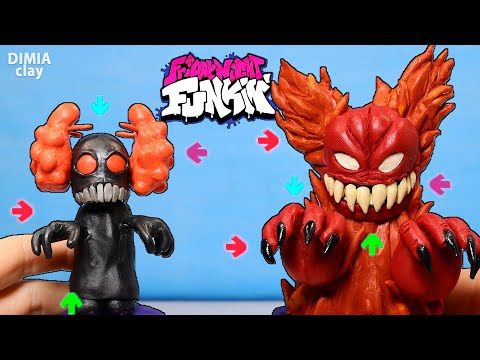 Creating Tricky the Clown Phase 3 and 4 Timelapse Sculpture [FNF] - Friday Night Funkin Mod