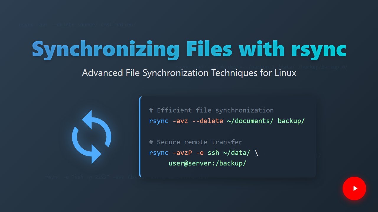 Master rsync: Advanced File Synchronization & Backup Techniques