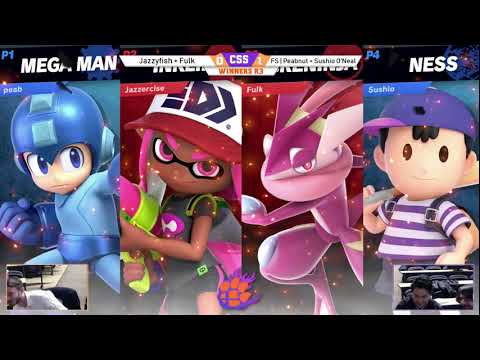 CSS 23 Doubles - WS - JazzyFish & Fulk (Ink/Greninja) vs. Peabnut & Sushio O'Neal (MM/Ness) - SSBU