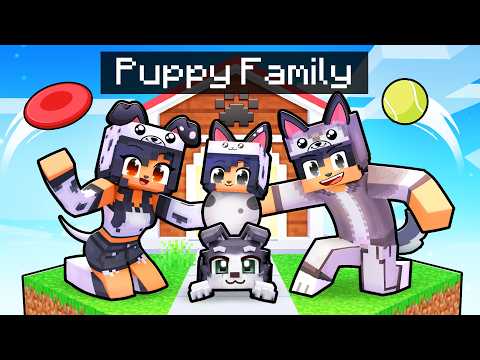 Having a PUPPY FAMILY in Minecraft!