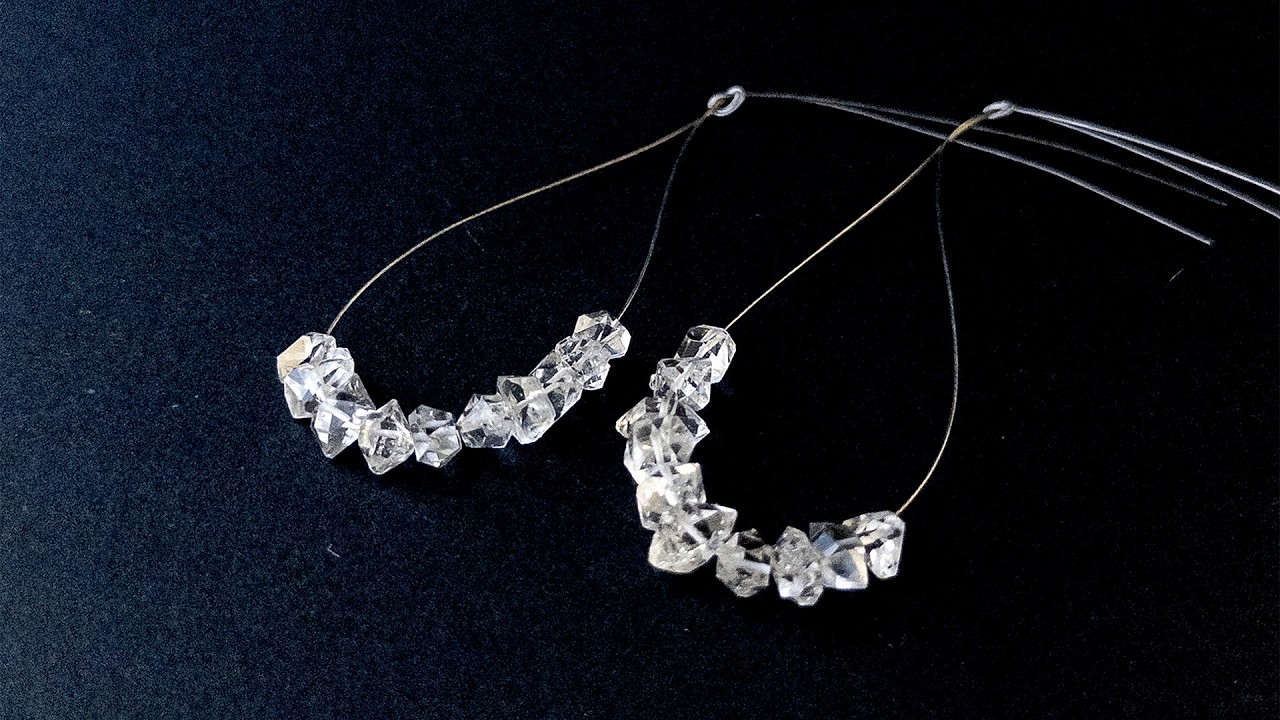 Herkimer Diamond | Drilled Rough | 6-8mm Bead Size | 10 Pieces video