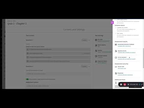 Blackboard Ultra Test Test Settings
