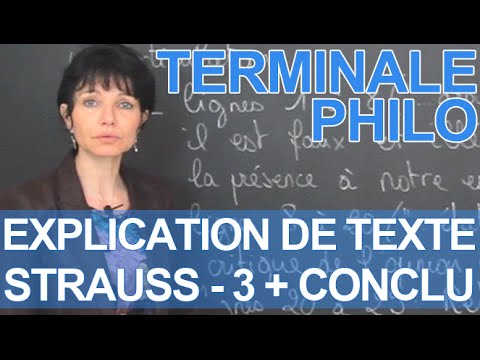 Text explanation, Strauss: part 3 + conclusion - Philosophy - Terminale - Les Bons Profs