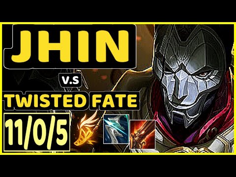 JHIN vs TWISTED FATE - 11/0/5 KDA BOTTOM ADC GAMEPLAY - EUW Ranked MASTER