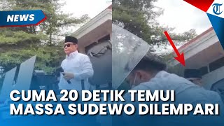 CUMA 20 DETIK Temui Massa, Bupati Pati Sudewo Langsung Dilempari Botol dan Sandal