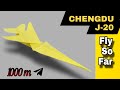 How To Make Chengdu J20 Paper Jet How To Make Origami Fighter Jet With Square Paper