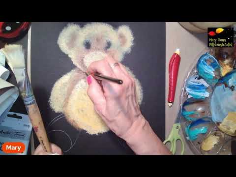 Let's Paint a #Teddy #Bear - #ArtsySecondSunday - August 8, 2021