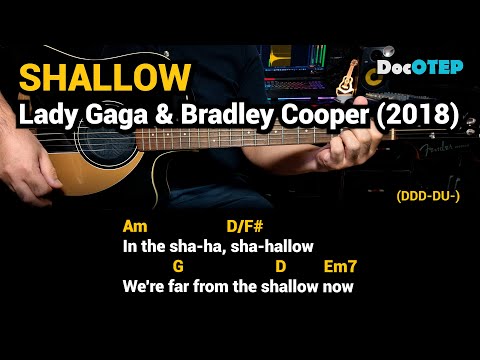 Shallow - Lady Gaga & Bradley Cooper (2018) Easy Guitar Chords Tutorial with Lyrics