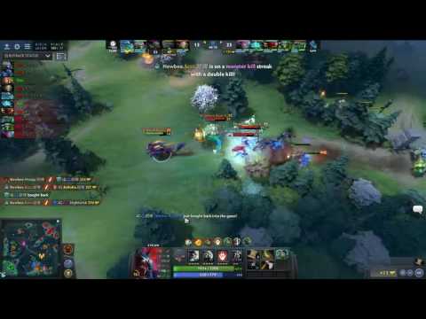 Newbee.Sccc gets a triple kill!  Sccc playing Storm Spirit Invictus Gaming vs Newbee at The Internat