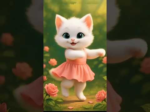 Heart touching cute kitten dance 🕺 #cutecat #catshorts #catdance #biral #bilai #catvideos