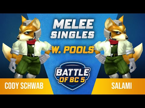 Cody Schwab (Fox) vs salami (Fox) - Melee Singles Winners Pools - Battle of BC 5