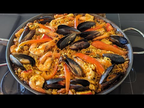 Aprendé a preparar una paella de Mariscos para 5 personas
