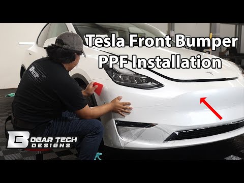 HOW TO INSTALL (PPF) PAINT PROTECTION FILM FOR YOUR TESLA MODEL Y Front Bumper