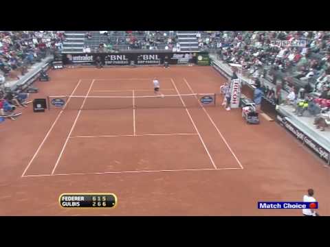 [HD] Federer vs Gulbis, 2010 Rome Masters Round 2