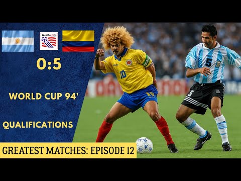 Greatest Matches: ep. 12: Argentina 0:5 Colombia • World Cup 1994 •  Qualifications