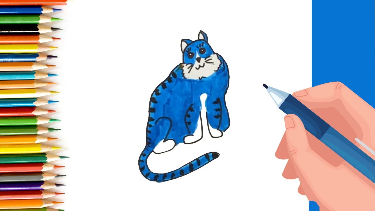 How to draw a Cat for Kids