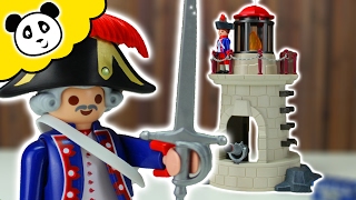 ⭕ PLAYMOBIL PIRATEN - Soldatenturm mit Leuchtfeuer - Spielzeug auspacken & spielen - Pandido