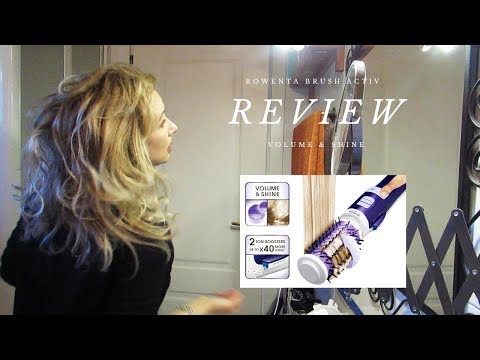 Besisukantis plaukų šepetys Rowenta Active Voume&amp;Shine + lokówka CF 9530 Active ( 1000 W , Violetinė ) video
