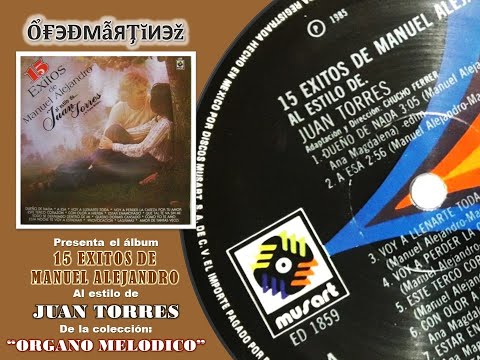 15 EXITOS DE MANUEL ALEJANDRO AL ESTILO DE JUAN TORRES PARTE 1