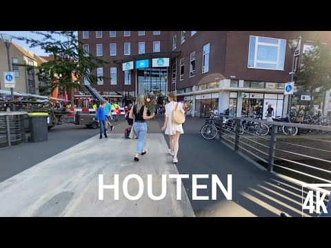 Rundgang durch Houten, die Fahrradstadt - Niederlande (4k 60fps)