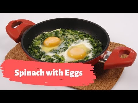 Spinach with Eggs Recipe - Traditional Turkish Recipes
