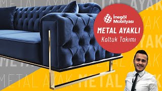 İnegöl Mobilya 2021 Metal Ayaklı Koltuk Takımı Modelleri