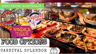 Food options onboard Carnival Splendor Cruise | Restaurants - Guy's Burger Joint - Masala Tiger 4K
