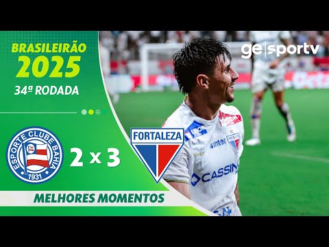 Gols e lances de Bahia x Fortaleza