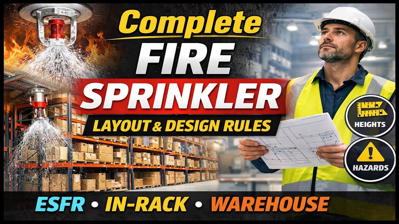 Complete Fire Sprinkler Layout & Design Rules | ESFR, In-Rack & Warehouse Fire Safety