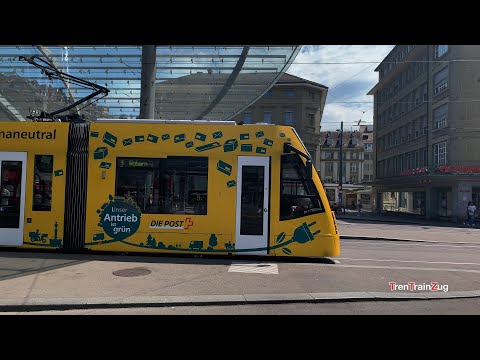 4K Bern Trams. Tranvías de Berna. Suiza 2023