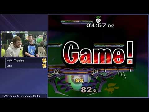SG 20.6 SSBM - HoG | Tiramisu (Default Fox) vs. Uma (Green Fox) - Melee WQF