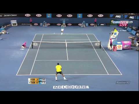 Federer vs Tsonga Australian Open 2010 highlights 2/2 HD