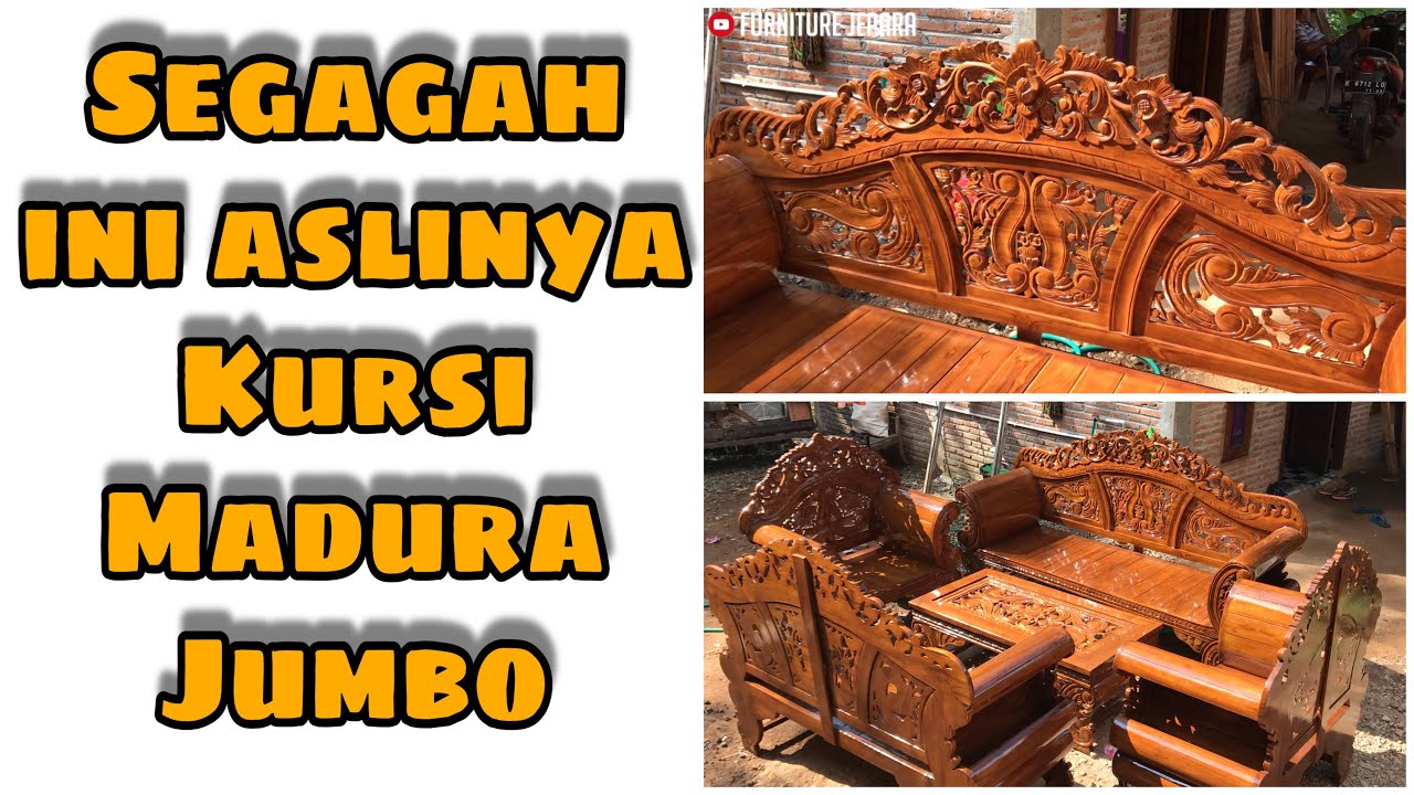 DETAIL UKURAN KURSI TAMU MADURA ARJUNA JUMBO - KURSI TAMU JATI MADURA JUMBO