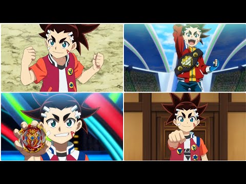 All First Appearances of Aiger Akabane in Beyblade Burst Seasons 3-7