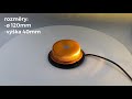 LED maják oranžový 12/24V - 18x1W LED / ECE R10 pro pevnou montáž (ø120x40mm) - Video Youtube