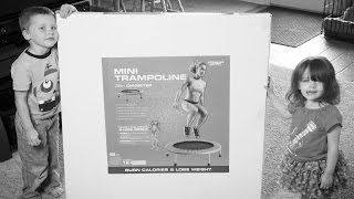 Funny and Cute Kids Bounce on Mini Trampoline - Kinder Playtime