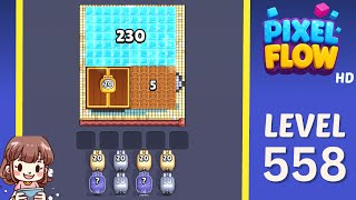 Pixel Flow Level 558 Solution Walkthrough