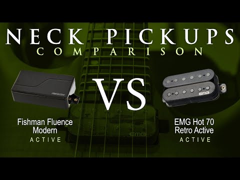 Fishman FLUENCE MODERN vs EMG HOT 70 RETRO ACTIVE - Active Neck Pickup Guitar Tone Comparison Demo
