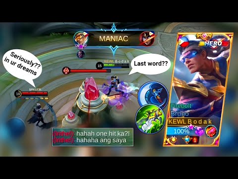 MOST BRUTAL SAVAGE 😲😲 | BRUNO BEST BUILD AND EMBLEM MLBB - Master bodak