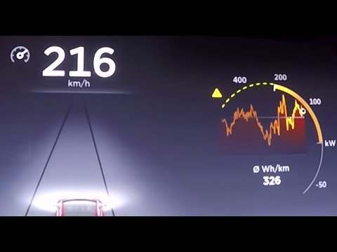 2015 Tesla Model S P85D 0-100 kmh kph 0-60 mph Tachovideo Beschleunigung Acceleration