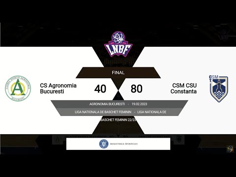 LNBF 2022-2023: Agronomia București - CSM CSU Constanța