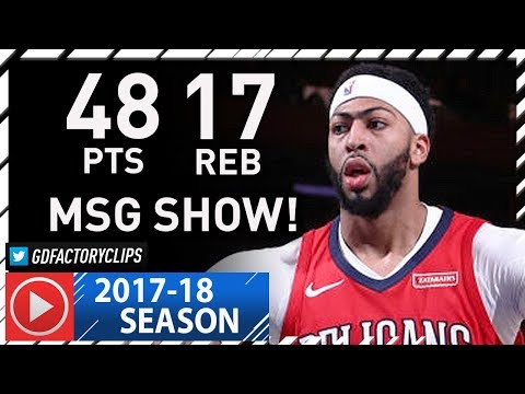 Anthony Davis EPIC Full Highlights vs Knicks (2018.01.14) - 48 Pts, 17 Reb, 3 Blks at MSG!