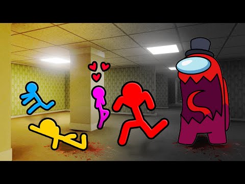 Stickman VS Minecraft: Among Us Backrooms Survival - AVM Shorts Animation