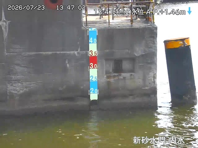 新砂水門 内水側