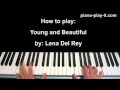 Young and Beautiful Piano Tutorial Lena Del Rey ...
